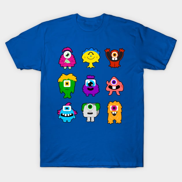 Doodle Monsters T-Shirt by wizardkerfuffle